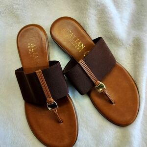 Alfani Women's Dark Brown Slide Sandals